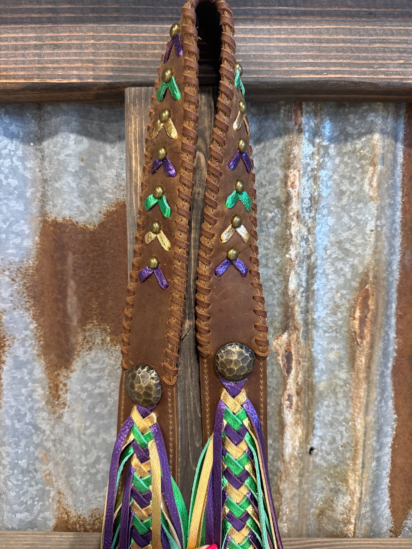 Mardi Gras Fringed Boujee Crossbody Strap