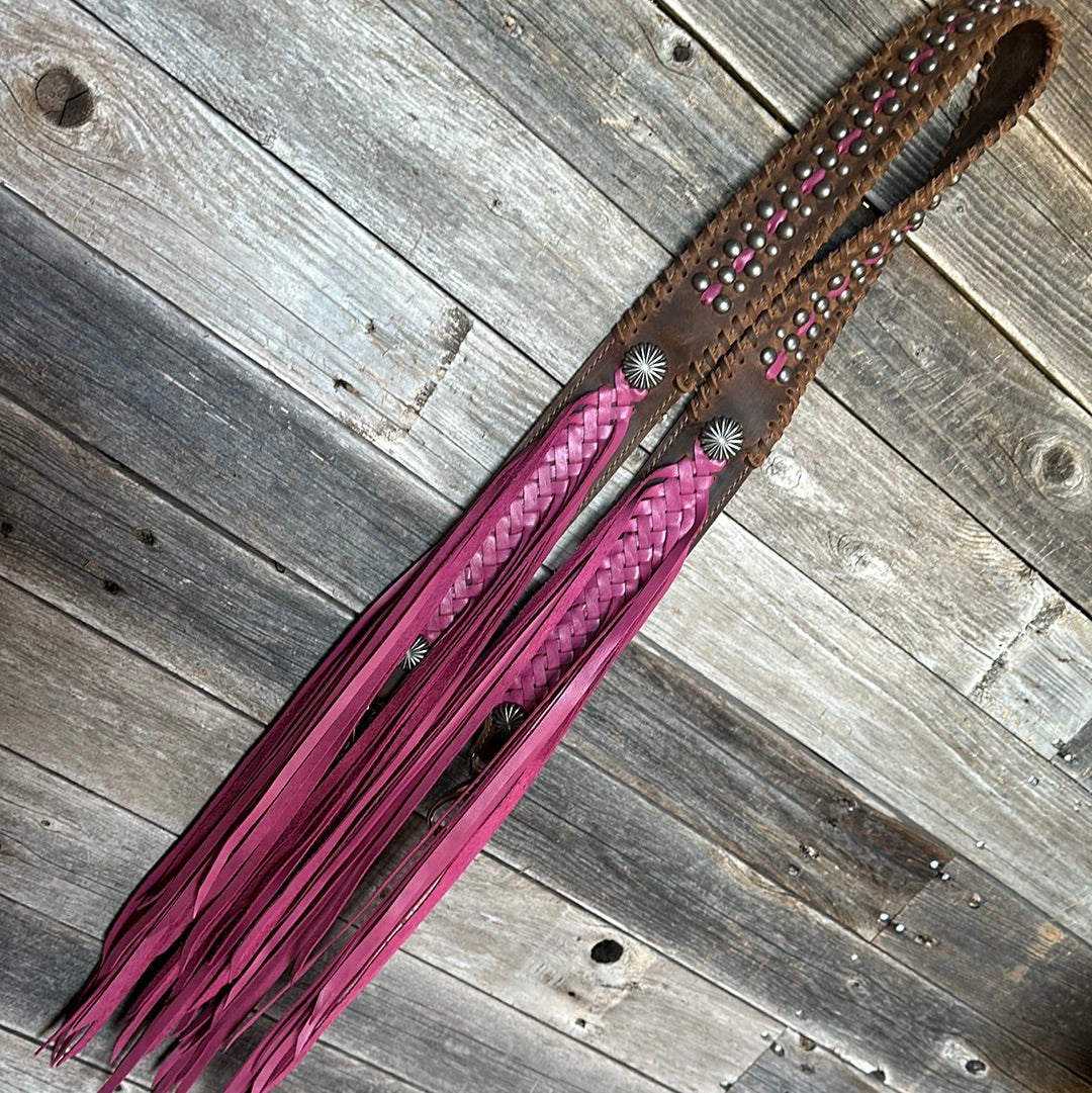 Fringed Boujee CROSSBODY Strap Pink