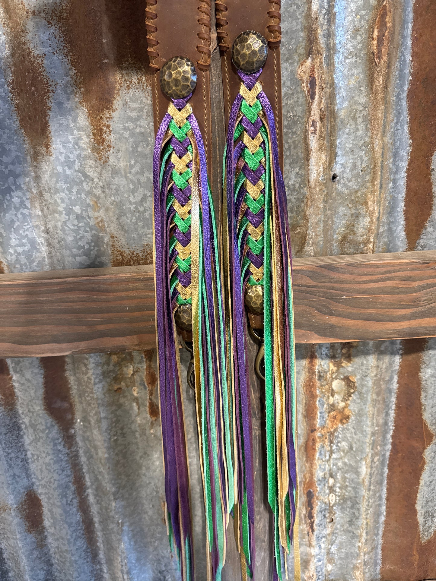 Mardi Gras Fringed Boujee Crossbody Strap