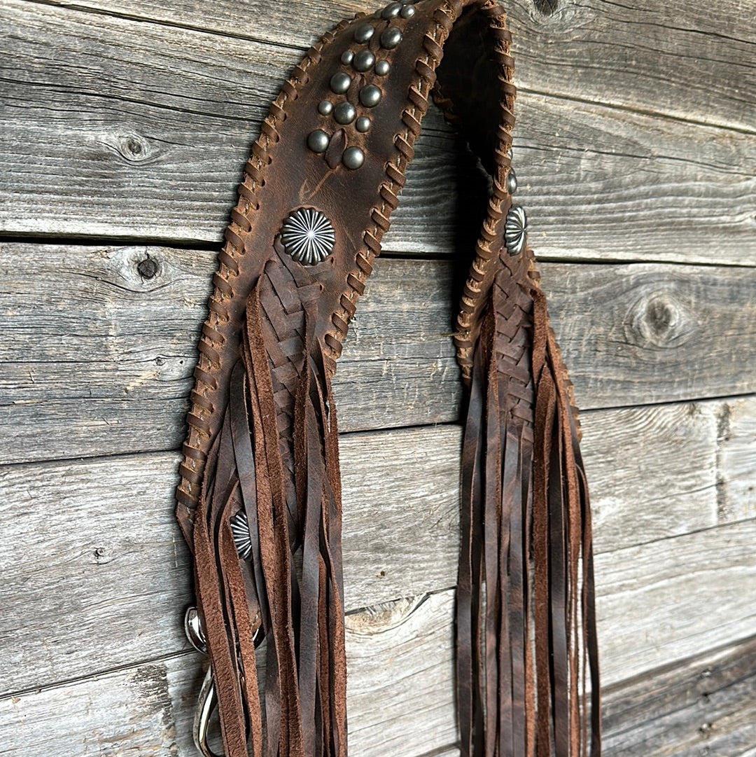 Fringed Boujee Shoulder Strap Brown