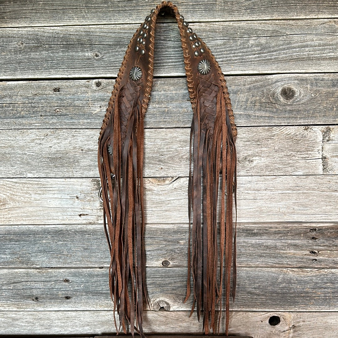 Fringed Boujee Shoulder Strap Brown