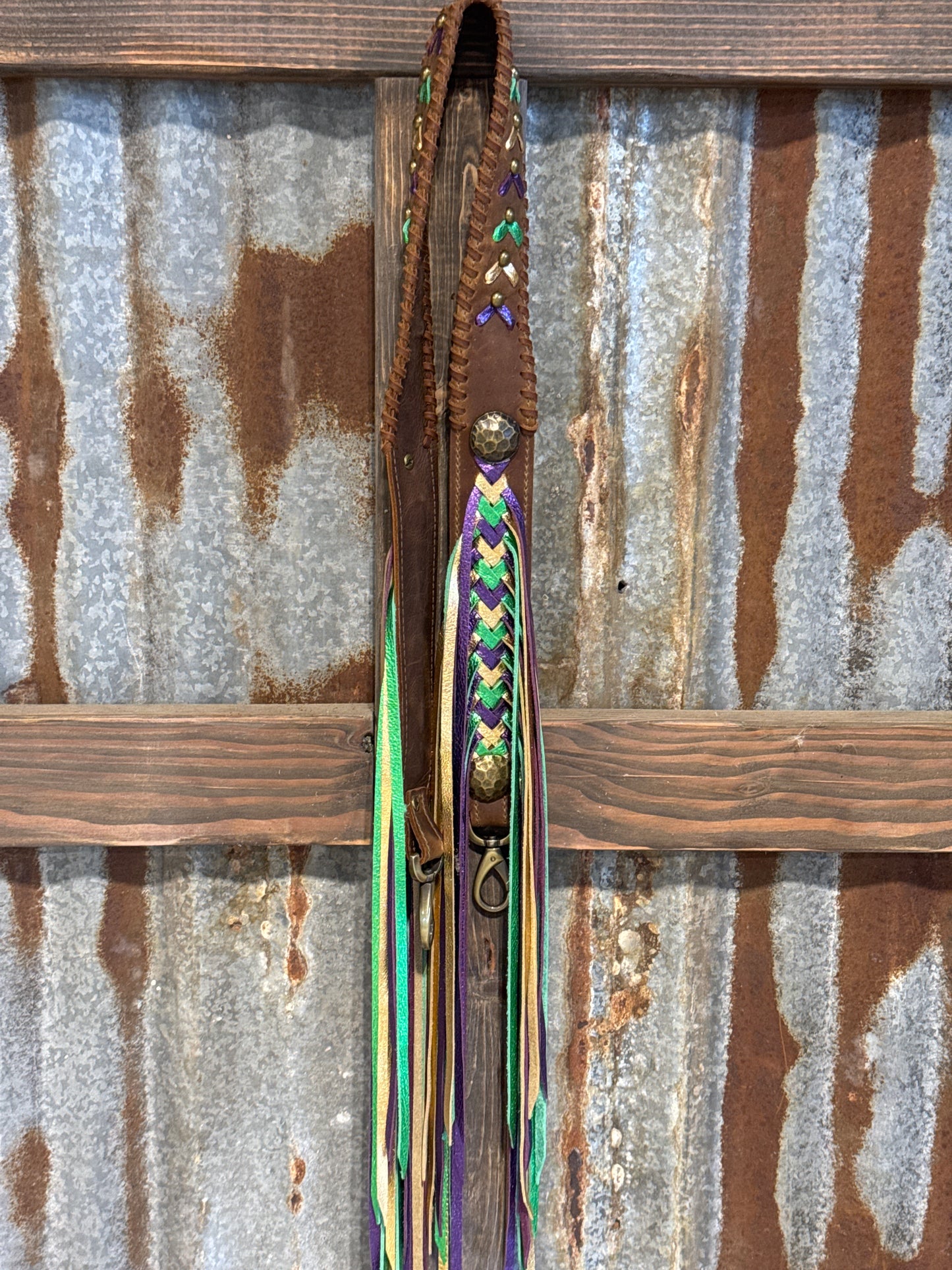 Mardi Gras Fringed Boujee Crossbody Strap