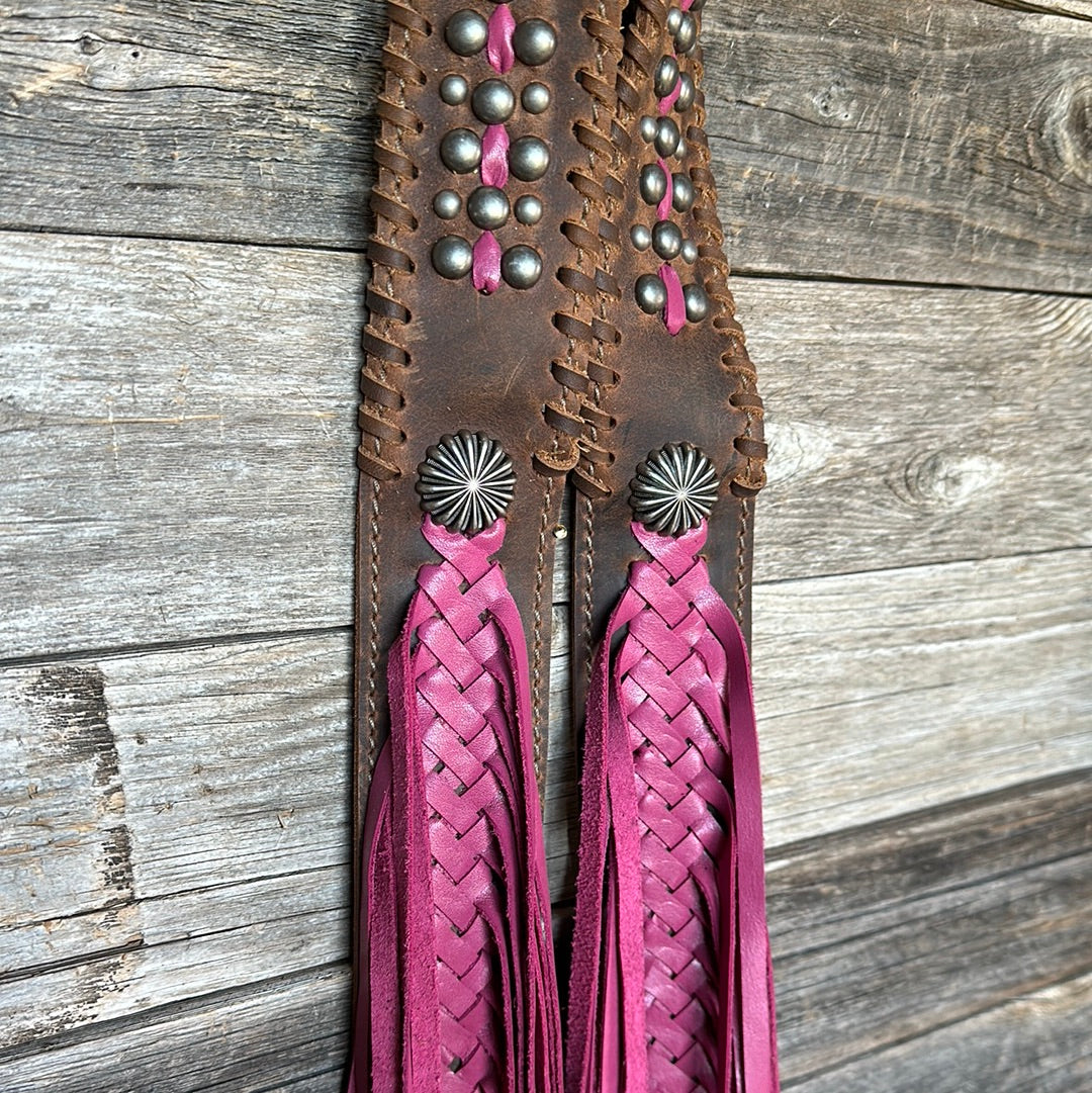 Fringed Boujee CROSSBODY Strap Pink