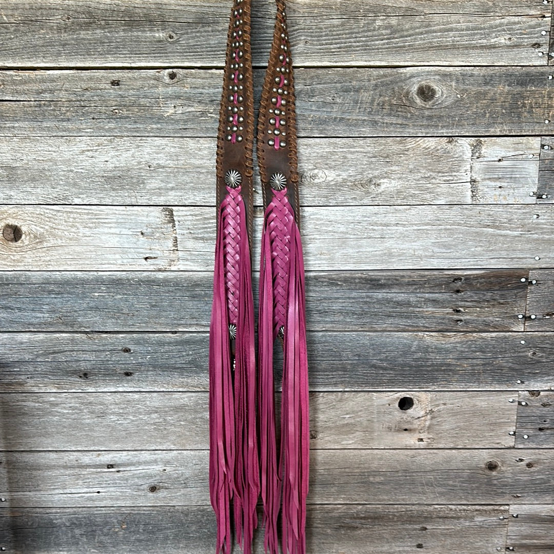 Fringed Boujee CROSSBODY Strap Pink