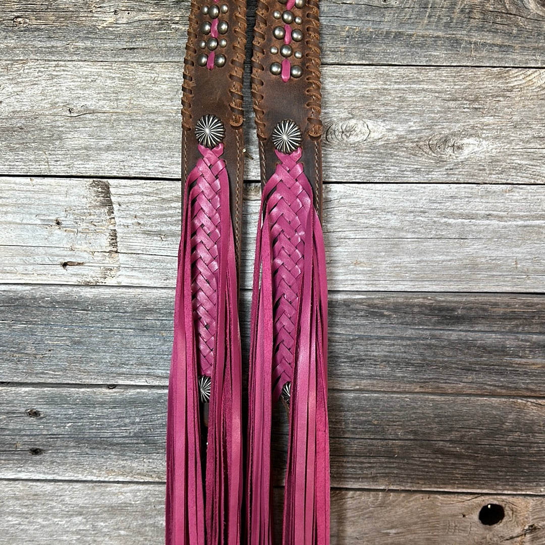 Fringed Boujee CROSSBODY Strap Pink