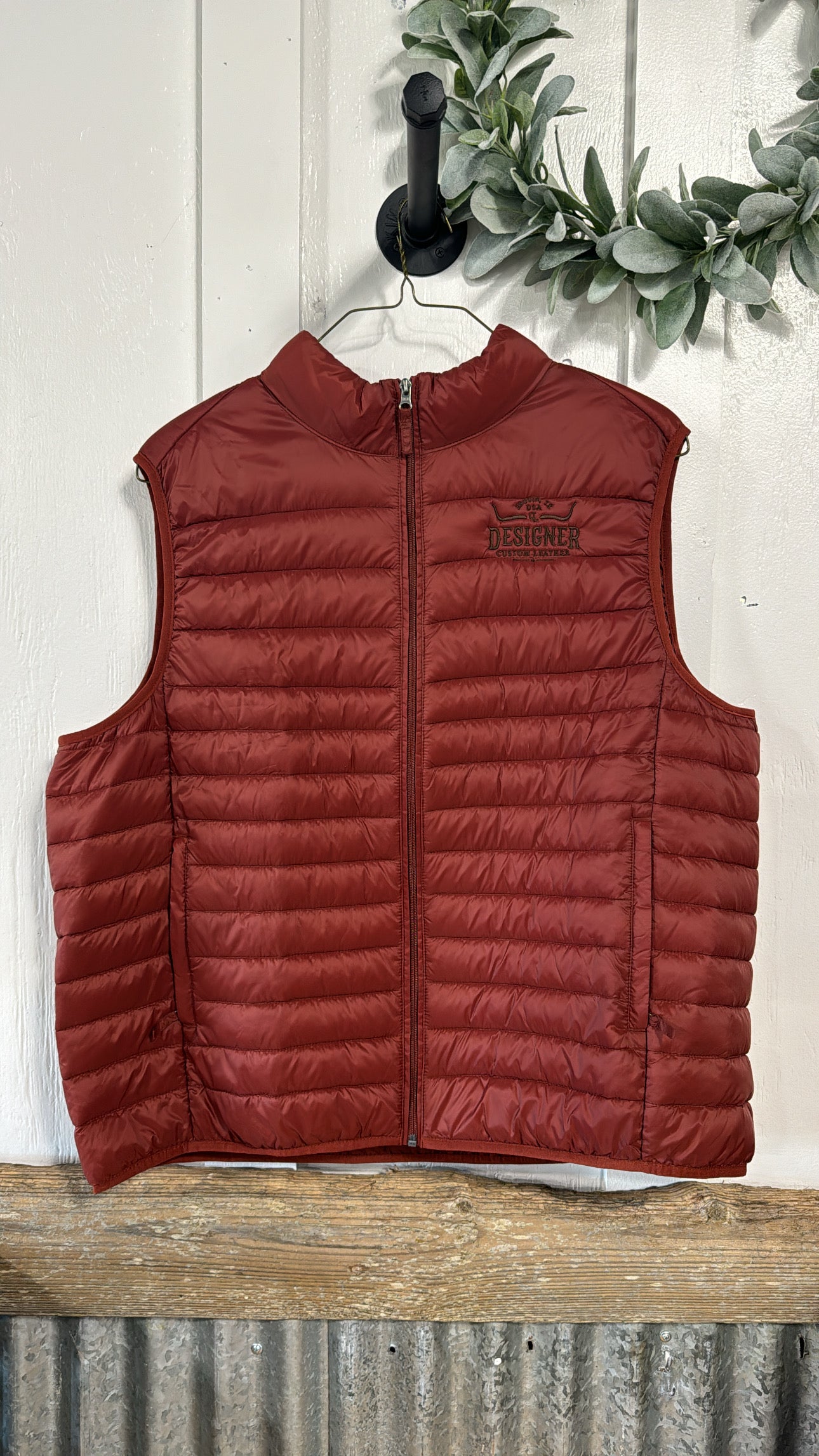 Rust DCL Puffer Vest- PREORDER