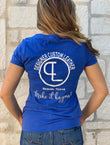 Women's Blue and White T-Shirt